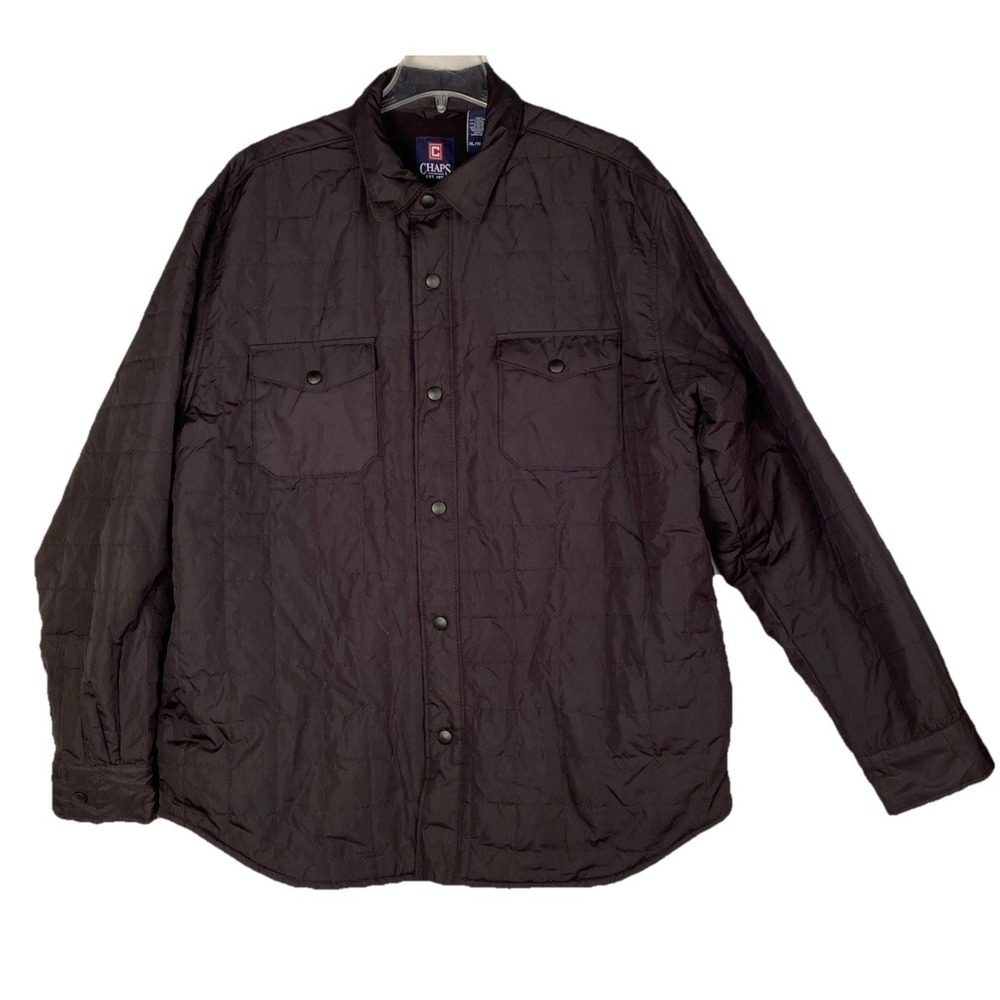Chaps Coat Xl‎ Black Button Up